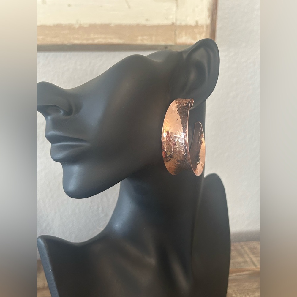 Bronze Hammered Hoops